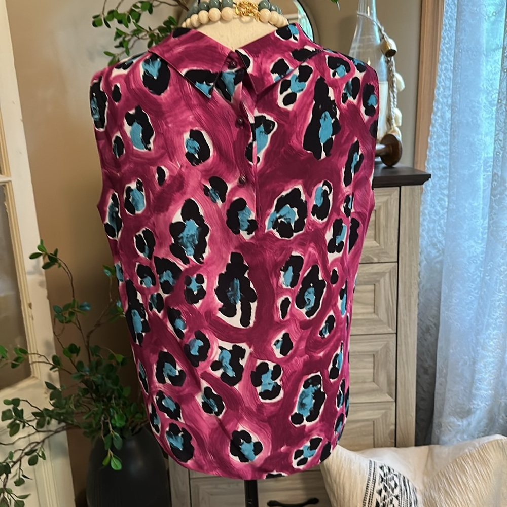 Marni Leopard-Print Tank Top in Dry Rose - Picture 7 of 12